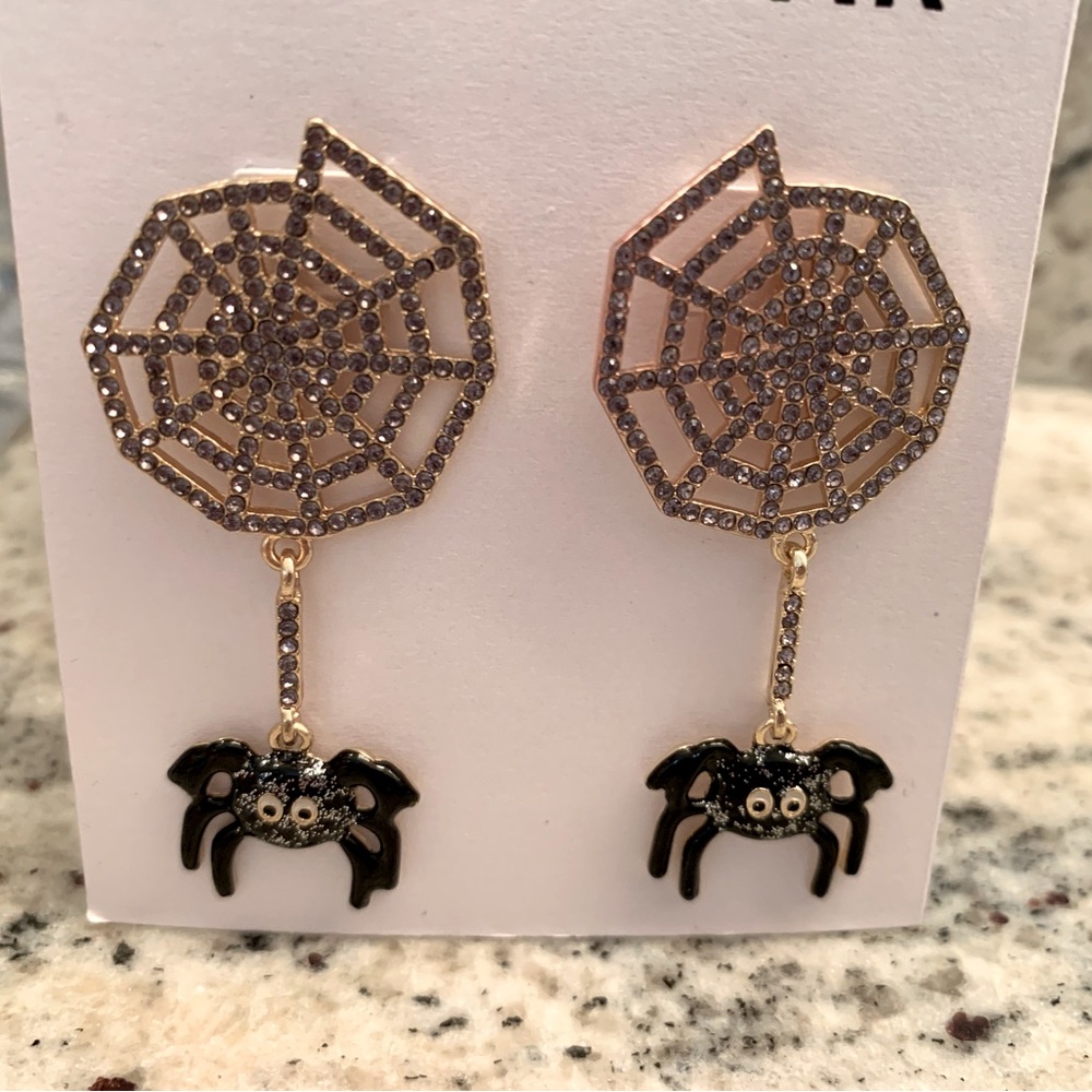 Baublebar Spider 🕸 🕷 Spiderweb Crystal Dangle Earrings
